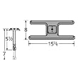 H-Shaped Single Cast Iron Burner Straight Venturi