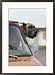 View of a Great Dane sticking its head out a window of a parked car Subject Framed Art Poster Print by Joseph H. Bailey, 21x29