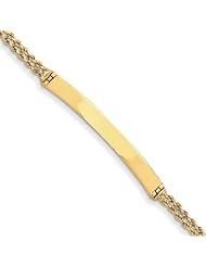 14k Yellow Gold 7in Two Strand Rope ID Bracelet. Metal Wt- 4.51g