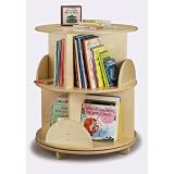 2 Level Carousel Book Stand in Maple Finish