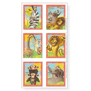 Madagascar Escape 2 Africa Stickers 4 Sticker Sheets Party Favor Set