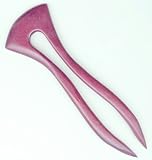 6 inch Hair Fork Ursula Style Exotic Purple Heart Wood