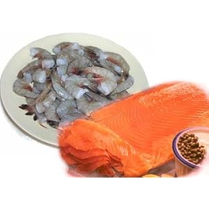 1 2 lb. Smoked Salmon and 2 lbs. Jumbo Shrimp by Charleston Seafood