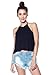 Womens Halter Flare Tank Top Jersey Loose Blouse Shirt