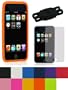 (3rd, 2nd and 1st Generation) Ultra Thick 1mm Premium Silicone Skin Case Cover with Screen Protector for iPod Touch 8gb 16gb 32gb MP3 Player - 6 Color Options