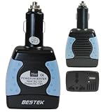 BESTEK 75w dc ac power inverter car dc 12v to 110v car adapter usb charger car samsung adapter pda car charger htc adapter car lg charger mp3 car adapter iphone charger car motolora adapter ipad car charger blackberry car adapter laptop charger notebook adapter MRI711BU-2