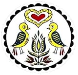 Hex Sign: Old Double Distlefink 8: Good Luck and Happiness