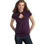 Trixxi Ruffled Short-Sleeve Knit Banded-Bottom Top