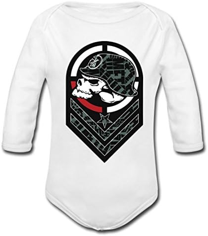 Qzvqzkv Metal Mulisha Baby Powder Organic Long Sleeve One Piece White 6M