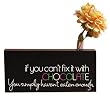 If You Can't Fix it with Chocolate Quote Flower Black Bud Vase