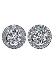 Genuine Ibiza Elegance TM 14K White Gold Earrings 2 1/2 Cttw. 2.85 Grams . 100% Satisfaction Guaranteed.