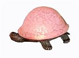 Meyda Iron / Formed Glass Turtle Pink Accent Lamp 18005