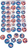 ~ 5 Rolls ~ Patriotic Stickers ~ 500 Stickers Total ~ 1.5 Inch ~ New ~ Usa, Flag, Stars, Uncle Sam
