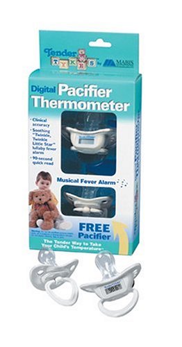 HealthPersonalCare: TenderTykes Digital Pacifier Thermometer with Free Pacifier, White