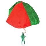 Extreme Base Jumper Paratrooper with Parachute