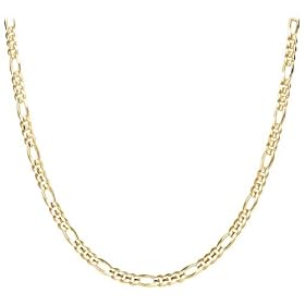 14k Yellow Gold 3.1mm Figaro Chain Necklace, 24