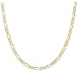Men's 14k Yellow Gold 4.6mm Italian Figaro Chain Necklace, 20"