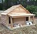 Cedar Duplex Cat House with Porch & Deck : Size 40X20 CEDAR W PORCH & DECK - NO INSUL