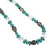 .925 Silver, Turquoise, Smoky & Clear Quartz Necklace- 18+2 IN