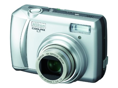 Nikon Coolpix L1 Digitalkamera (6 Megapixel, 5fach opt. Zoom) inkl. Akkus und Ladeger&auml;t
