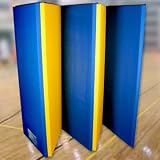 1 3/8 CROSS LINK THICK FOLDING GYM MATS, 2' WIDE PANELS, VELCRO 4 SIDES [4' X 8' OVERSIZE 1]