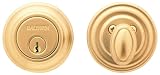 Baldwin 8231.003 Traditional Deadbolt 2-1/8-Inch Door Prep, Lifetime Polished Brass
