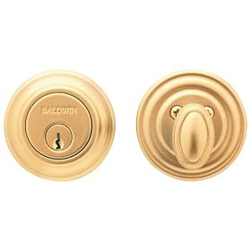 Baldwin 8231.003 Traditional Deadbolt 2-1 8-Inch Door Prep, Lifetime Polished Brass by Baldwin