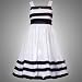 Rare Editions TWEEN GIRLS 7-16 WHITE BLACK RUFFLE TRIM TAFFETA Special Occasion Wedding Flower Girl Graduation Pageant Party Dress
