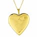 14K Gold over Sterling Silver Heart Shaped Locket w/ butterflies Necklace
