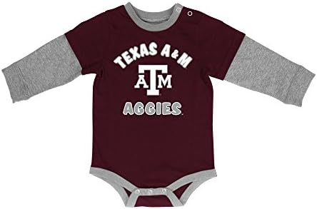 Colosseum Baby Boy's Sports Team Onsies (6/12M, TEXAS A&M)