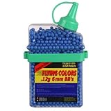 Flying Colors 2000 Premium Square Bottle w/Belt Clip Airsoft BBs - .12g - Blue