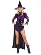 Sexy Burlesque Witch Costume Corset Cinch Black Gothic Halloween Costume Witch Hat Included