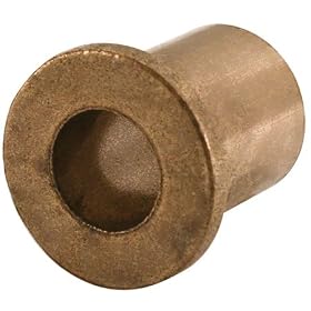 For Shaft dia. 3/8": OD-5/8, lgth.-1/2, Flange: OD-7/8, Thickness-1/16, Bronze Flanged Sleeve Bearings (1 Each)