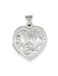 Sterling Silver 15mm Heart Locket. Metal Wt- 0.87g
