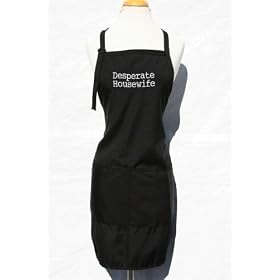 Black Desperate Housewife Embroidered Apron