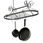 Enclume DR1-kd Decor Oval Ceiling Rack with Grid, Hammered Steel