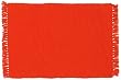 Durable Hand Woven 100% Cotton Colorful Solid Neon Orange Placemat 12x18 Inches Set / 6