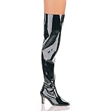 DIVINE-3010W 3 Block Heel Thigh Boot Size Zip