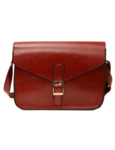 Jollychic Women's Retro Style Solid Color Crossbody Bags PU