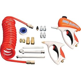 Click here to buy Troy AK-18 18-Pc Air Sand Blasting and Accessory Kit by Troy.