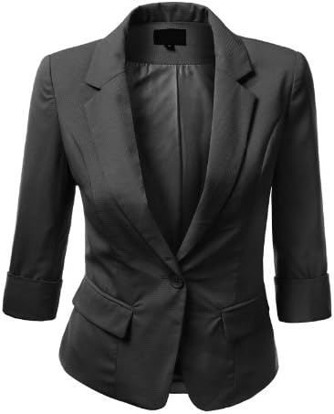 J.TOMSON Womens Tailored Boyfriend Blazer