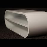 TV-Tisch, Couchtisch BOWL, weiß, Hochglanz, 120cm