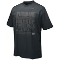 Nike Purdue Boilermakers Black Print Plate T-shirt