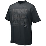 Nike Purdue Boilermakers Black Print Plate T-shirt