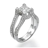 2.50 Carat E / VS-SI Princess Cut Diamond Solitaire Platinum Engagement Ring