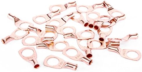 Sinister Accessories - 8 Gauge 1/2" Copper Ring Terminals (25 Pack) - SCR812