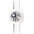 Swatch Damen-Armbanduhr Chrono Plastik 2 Street Map Blue SUIW408