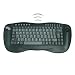 Adesso 2.4 GHz RF Wireless Mini Keyboard with Optical Trackball