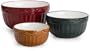 DII Set of 3 Harvest Twist Ceramic Mixing Bowls  - Mixed Sizes