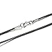 Besteel 2mm Mens Womens Leather Necklace Cord Rope Chain Stainless Steel Clasp 24 Inch